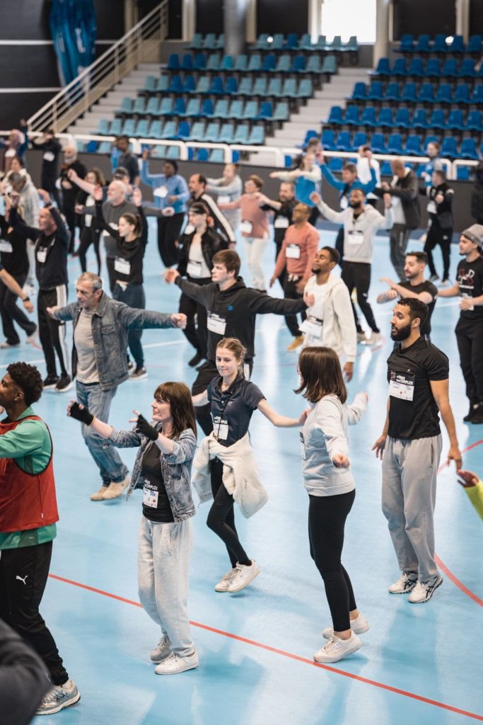 Activité sportive lors de Du Stade vers l’Emploi à Schiltigheim avec candidats et recruteurs