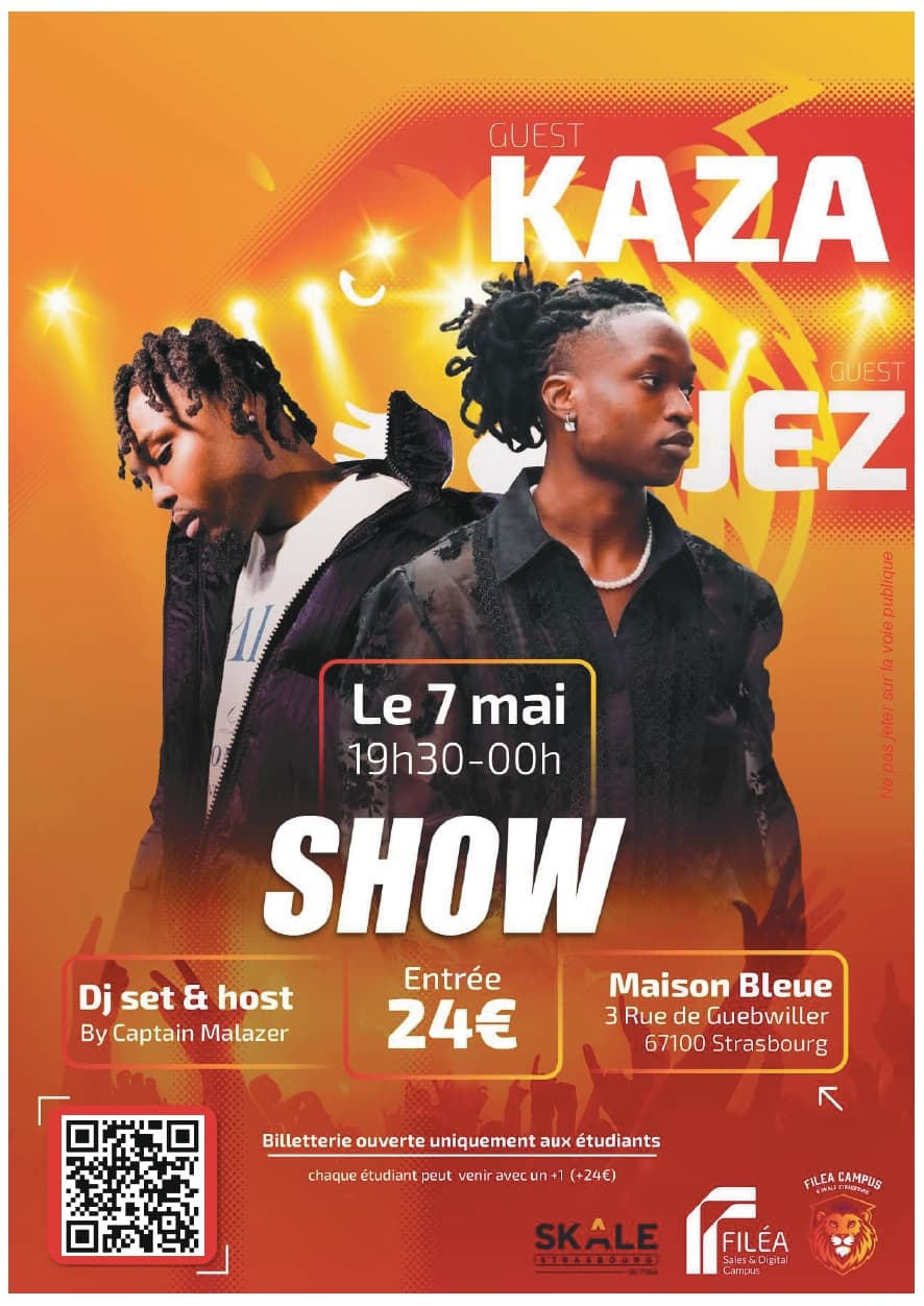 Affiche de la soirée de fin d’année FILÉA Strasbourg Schiltigheim avec accès à la billetterie